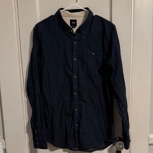 Vans Men's Navy Button-Down Shirt